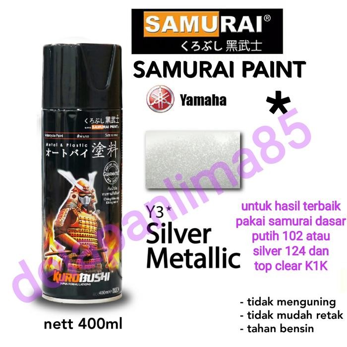 Samurai Paint Y3* Silver Metalik/silver/cat semprot/pylox/pilok/motor