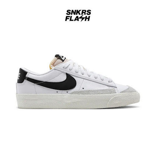 NIKE BLAZER LOW WHITE BLACK SAIL WHITE Sepatu Sneakers Wanita - DC4769102 - Size 37.5