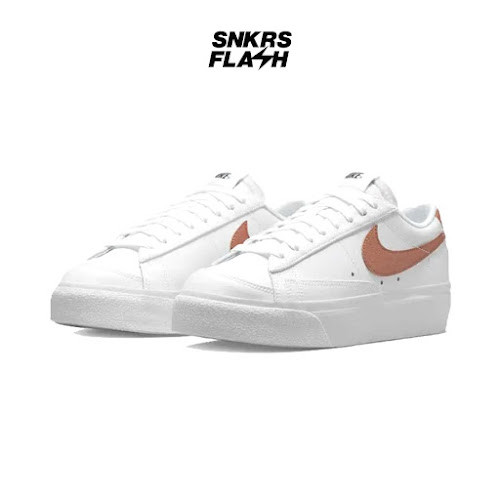 NIKE BLAZER LOW WHITE COPPER Sepatu Sneakers Wanita - DQ7571100 - Size 39