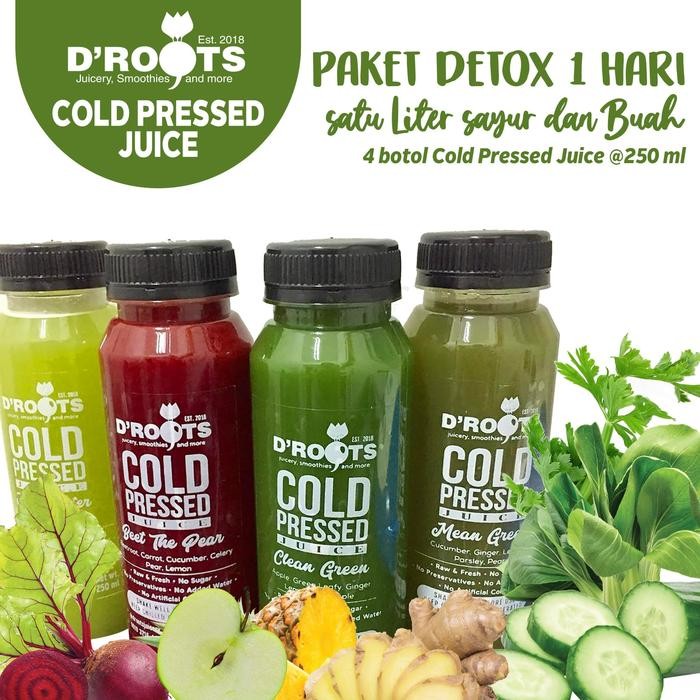 

Paket Detox 1 Liter Jus Sayur dan Buah