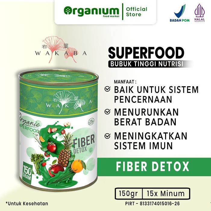 

Wakaba Superfood Fiber Detox , Menurunkan berat badan dan kolesterol jahat - 150g