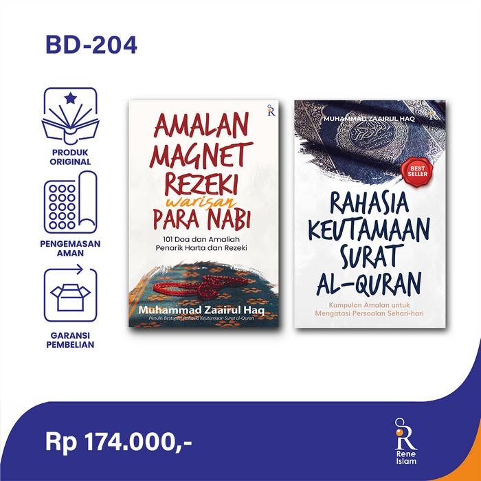 

SALE !!! BD-204 BUNDLING AMALAN MAGNET REZEKI DAN RAHASIA KEUTAMAAN SURAT AL-QURAN READYY