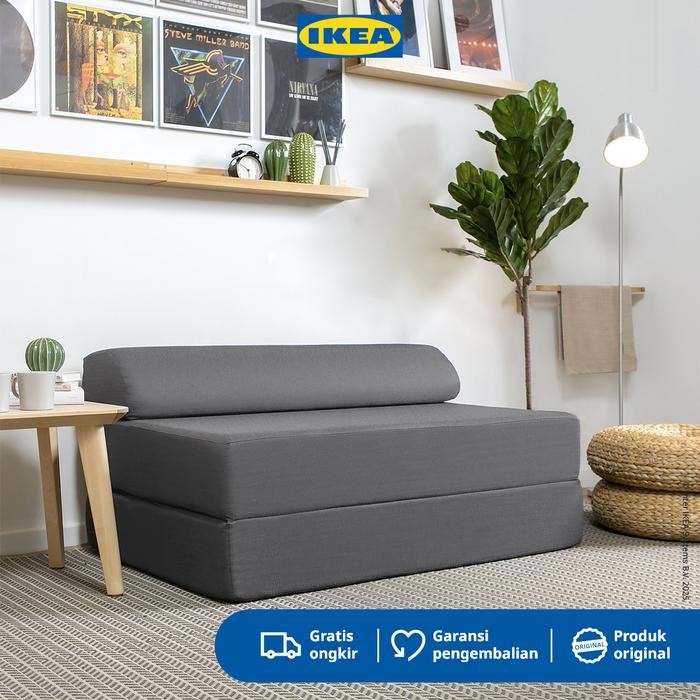 IKEA NYKIL Sofa bed Abu-Abu Tua 2 Dudukan Furniture *