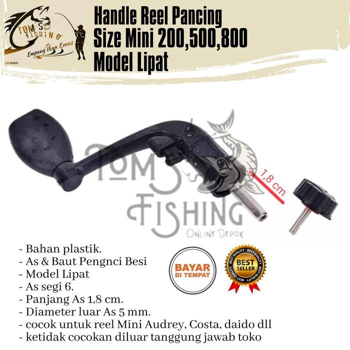Handle Reel Pancing Reel Mini 200 - 800 Audrey, Costa, Daido dll Plastik Murah - Toms Fishing *