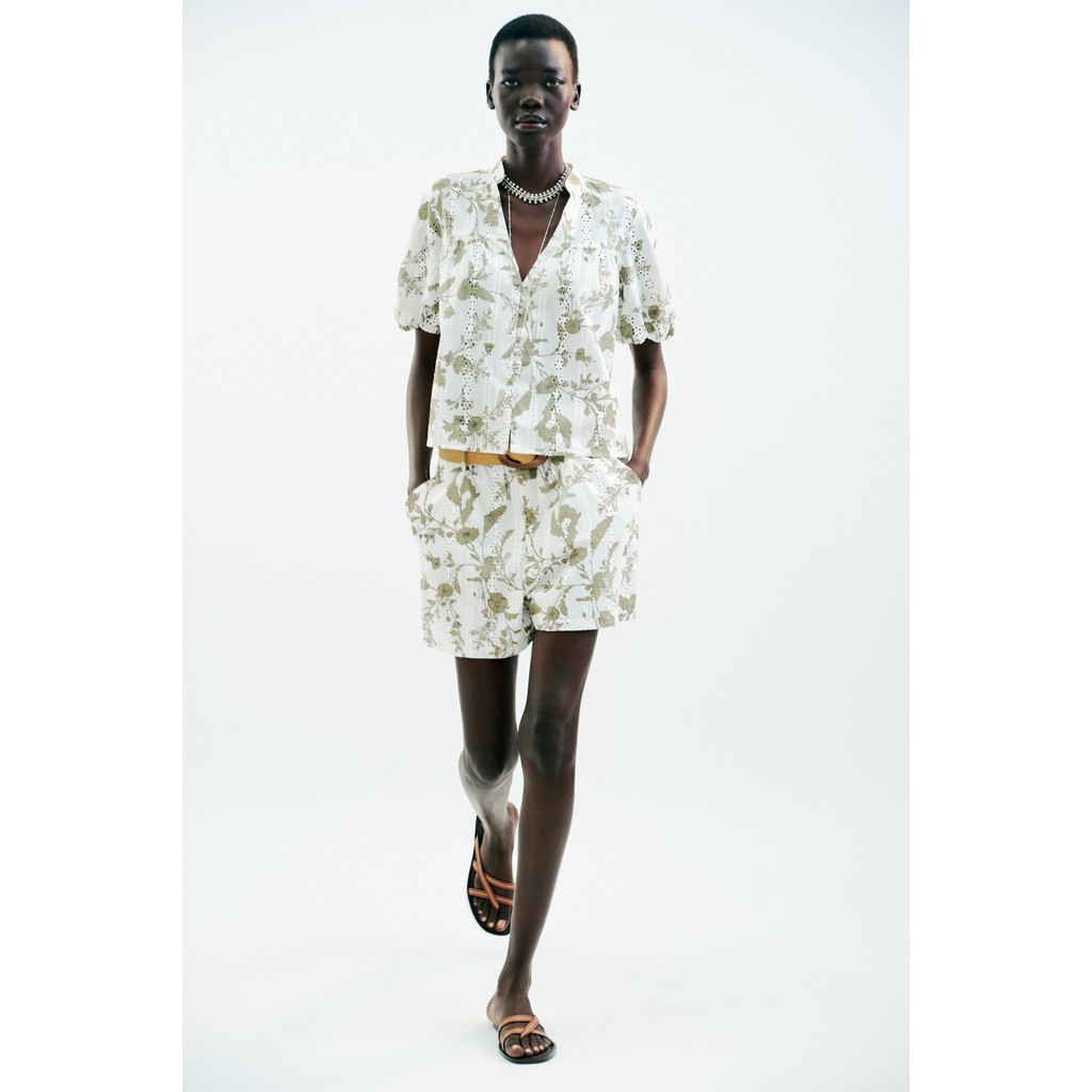 ZARA ATASAN MOTIF BORDIRAN BERPORI