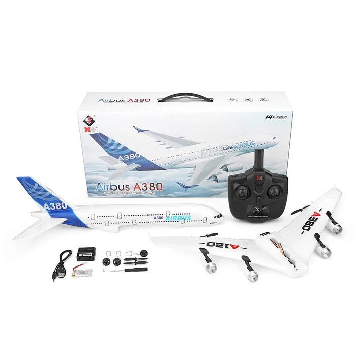 Wltoys A120 Airbus A380 3Ch 2.4G Rc Airplane Remote Control Pasti Ori