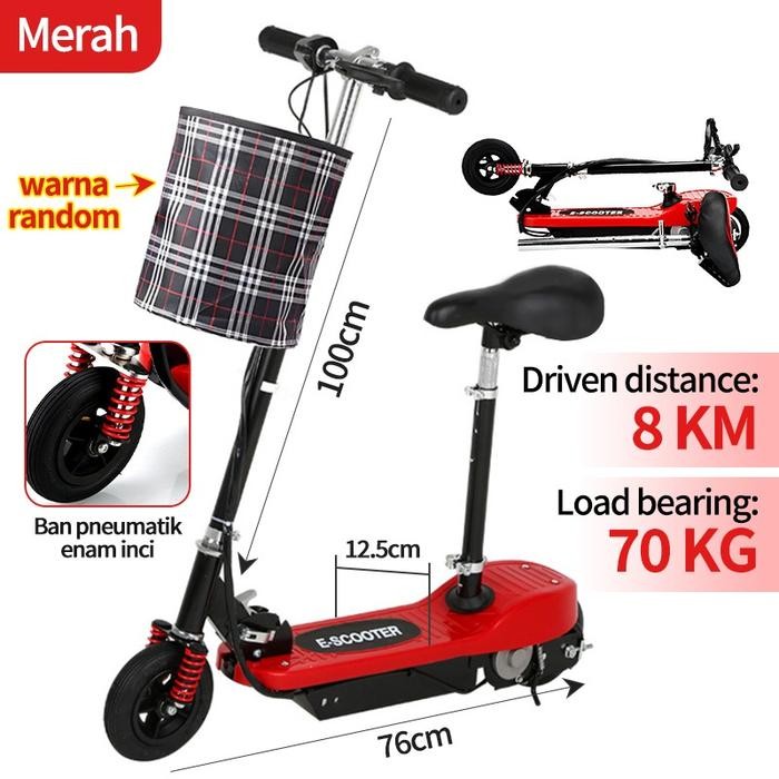 Skuter Elektrik / Listrik Scooter Electric Portable Lipat Pasti Ori