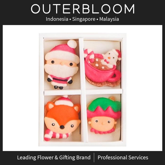 

Kue Natal - Le Sucre Christmas Series Santa Box of 4