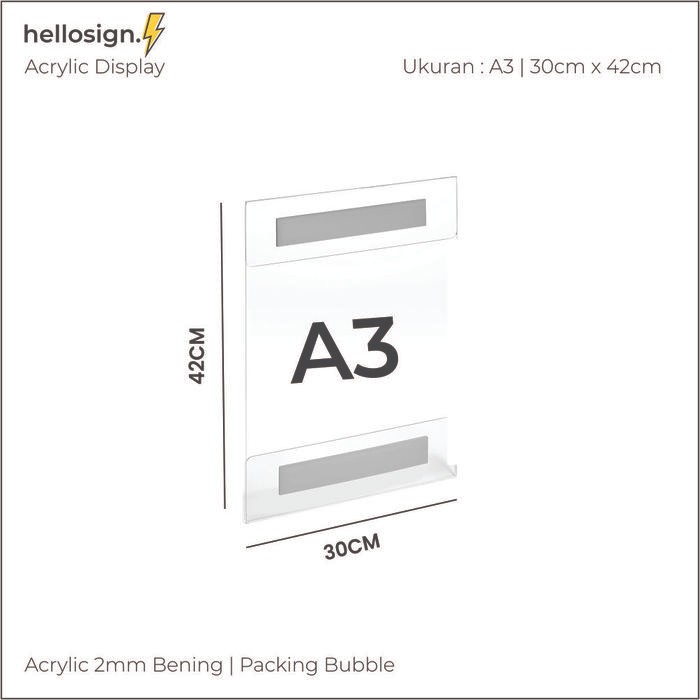 

Poster Tempat Brosur Akrilik Akrilik TempelSign Holder Akrilik A3