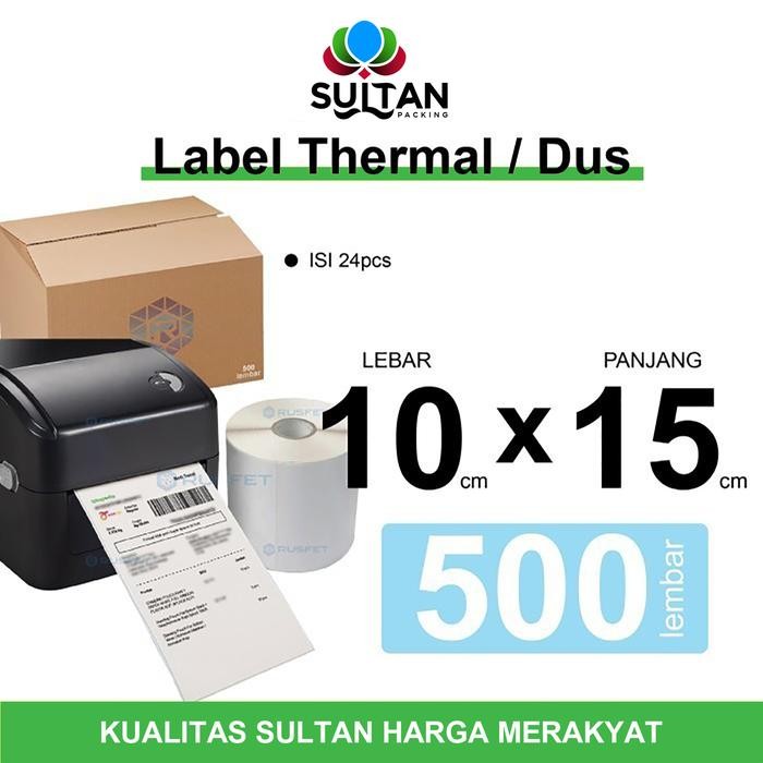 

Resi Sticker Thermal Printer Stiker Label Barcode POS A6 10x15cm DUS