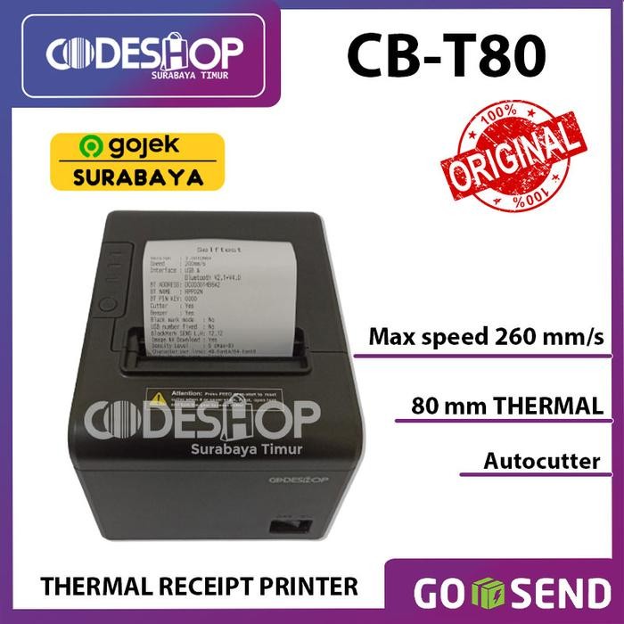 

PRINTER THERMAL 80MM CODESHOP CB-T80 CB T80 MM CETAK STRUK KASIR USB