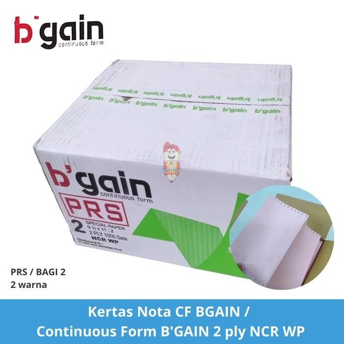 

Kertas Nota CF BGAIN / Continuous Form B'GAIN K2 PRS Warna 2 ply
