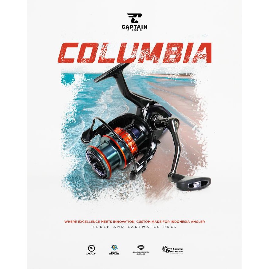Exori Fishing - Reel Captain Classic Columbia, Max Drag 5,6,8,