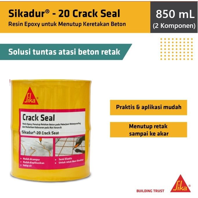 

Stok Baru Sika - Sikadur20 Crack Seal Epoxy Tambal Retak Dak Lantai Beton 850ml