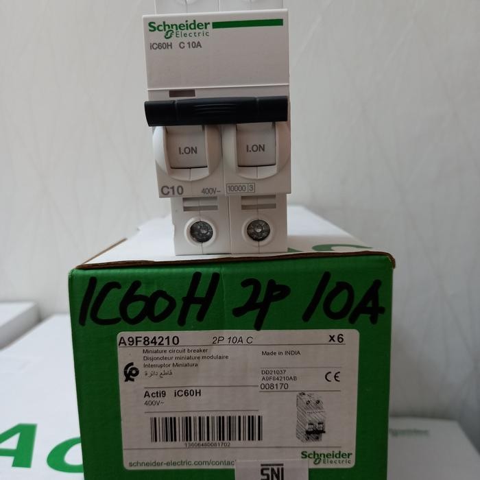 Paling Baik Mcb Ic60H 2P 10A Schneider