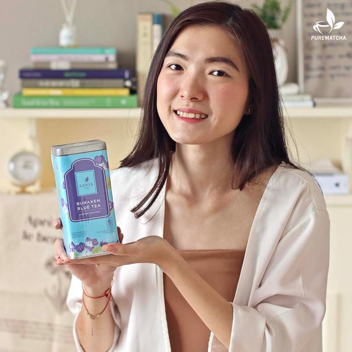 

Savis Tea - Bunaken Blue Tea isi 50gr Kemasan KALENG Teh Savis Bunga Telang Premium Tea