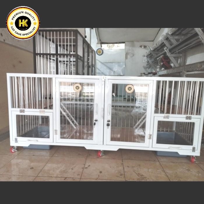 kandang kucing alumunium 2 kamar Terlaris
