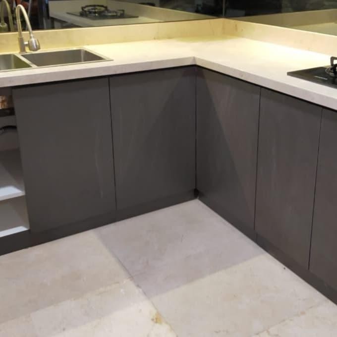 marmer meja dapur cream / PO bpk Holmes / meja granit Terlaris