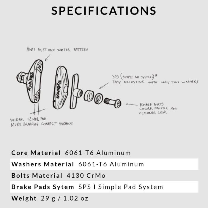 Parts Bmx Flybikes Manual Brake Pads - Black