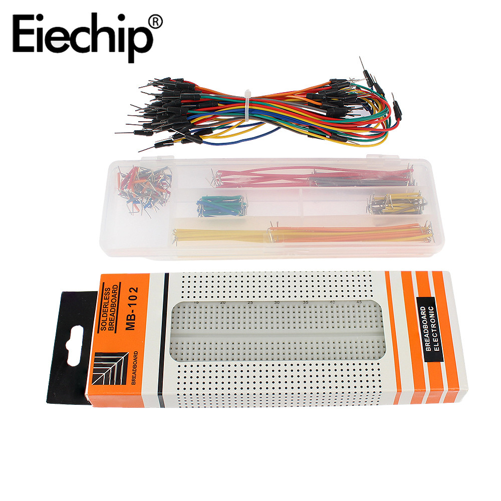 New 400 Tie Breadboard 830 Holes Prototype Board MB-102 Solderless PCB Mini Test Board U Shape Jumpe