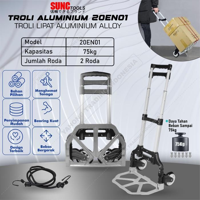 Trolley Lipat Mini / Trolly / Troli Lipat Serbaguna / Troli Aluminium *