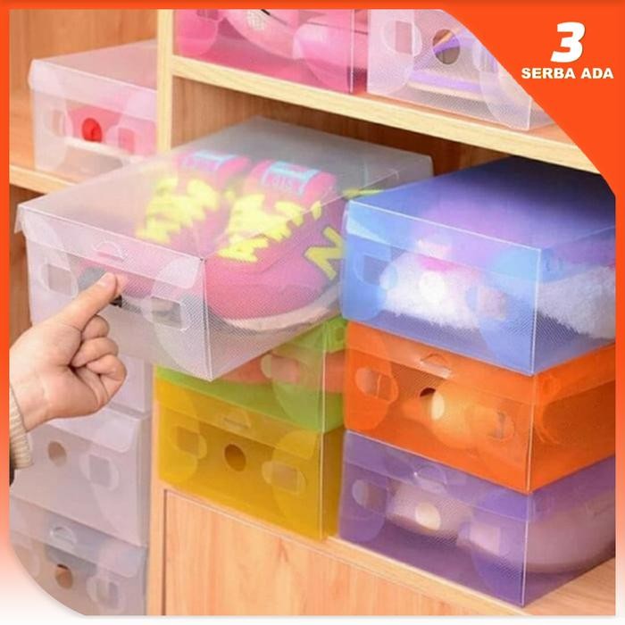 Tempat Sepatu / Box Sepatu / Kotak Sepatu Transparan Termurah *