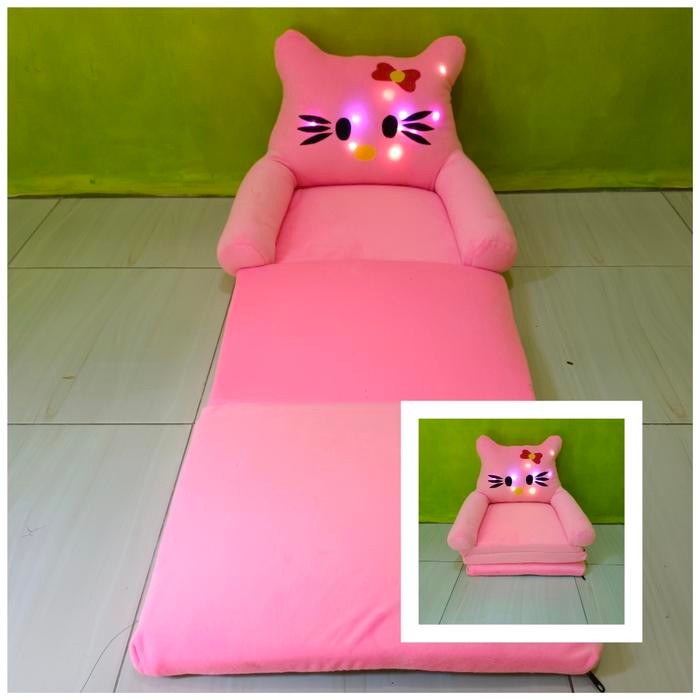 Sofabed anak karakter LED Busa 5 cm *