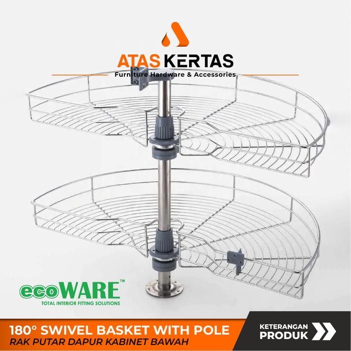 rak sudut putar 180 kitchen set bawah stainless 304 setengah lingkaran Penyimpanan *