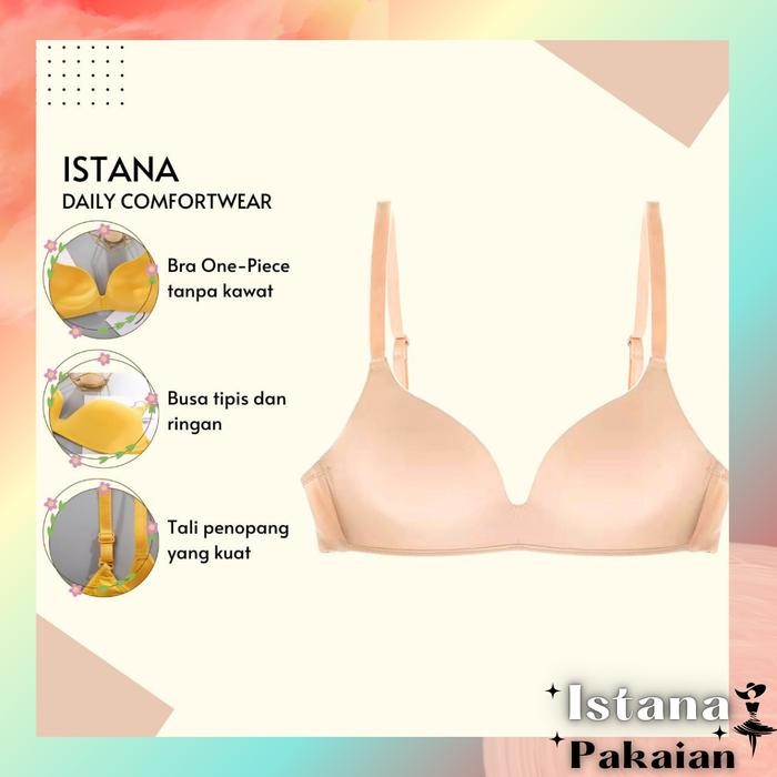 Istana - 9003 Bra Bh Push Up Polos Dengan Tiga Kaitan Tali Bisa Atur Dalam Wanita Import Busa Tipis