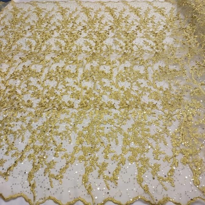 kain brokat prada Brukat tile Kain tulle bordir Bahan tile korea_BW