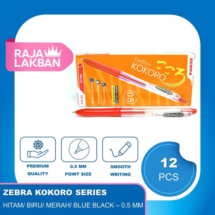 

Deli Stationary - Pulpen Gel Zebra Kokoro 0.5 Mm Warna Warni - Lusin