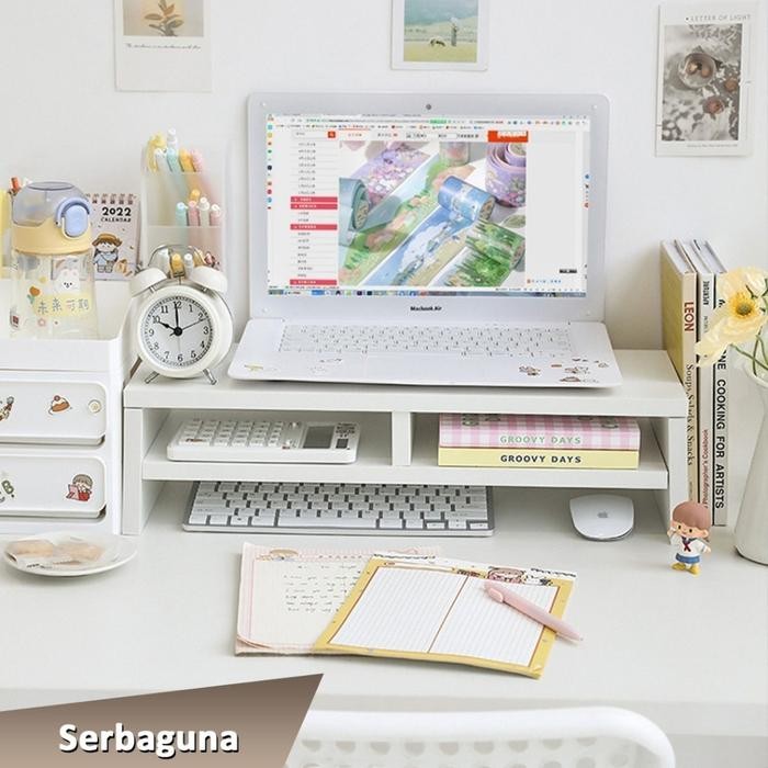 

Deli Stationary - Rak Dudukan Laptop Multifungsi Modern Minimalis Untuk Desk Organizer Meja Kerja