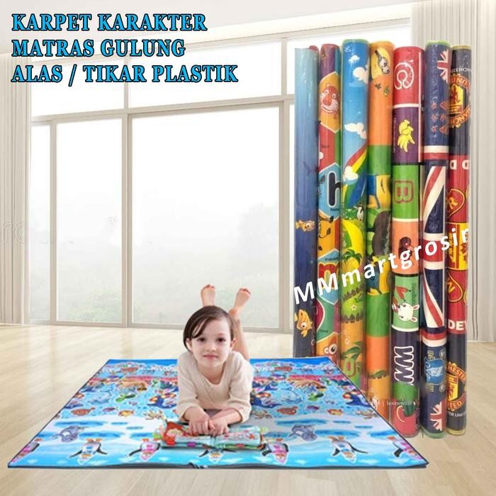 VFTD Karpet Karakter Anak / Matras Gulung Karakter / Tikar Lantai / Karpet
