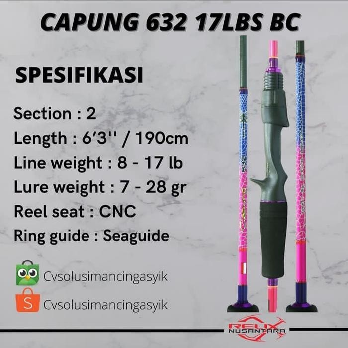 Joran Capung 632 17 lb BC Relix Nusantara