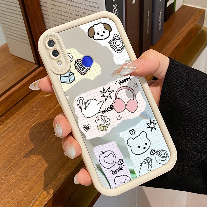 Casing Hp Xiaomi Redmi Note 7 Redmi Note 7s Redmi Note 7 Pro Case Casing Collage Teddy Bear Pattern 