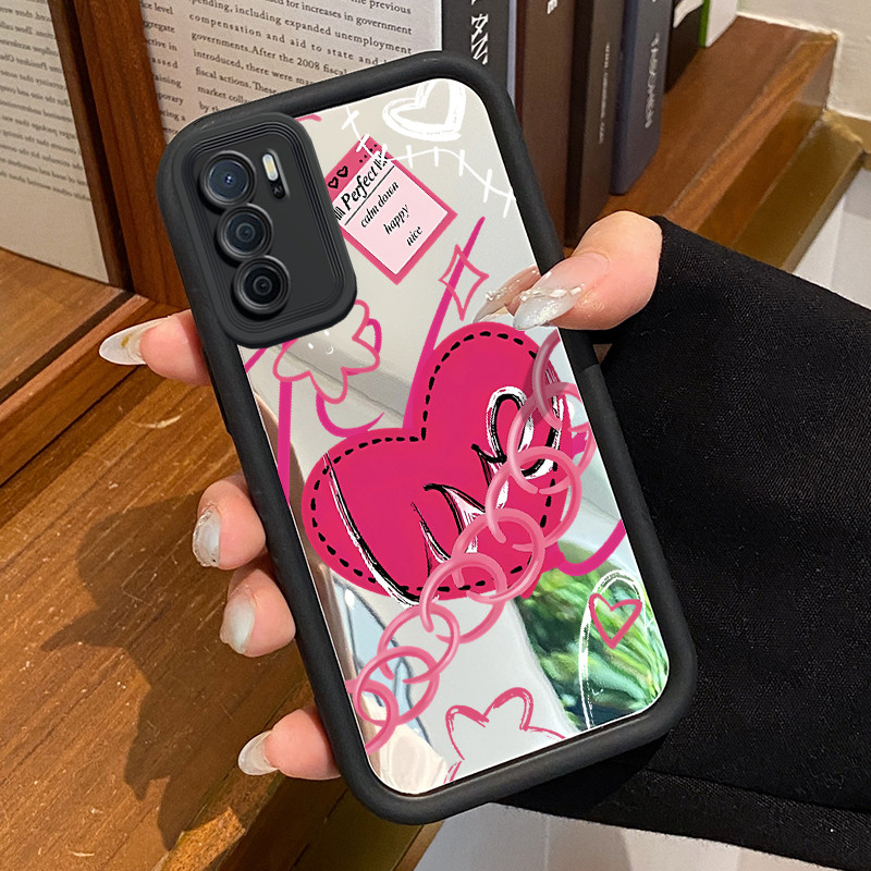 Casing Hp OPPO A16 OPPO A16s OPPO A54s Case Casing COOL Love Text Silikon Kesing Cesing Mirror Pelin