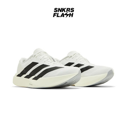 ADIDAS ADIZERO EVO SL WHITE BLACK Sepatu Lari Pria - JH6206 - Size 45.3