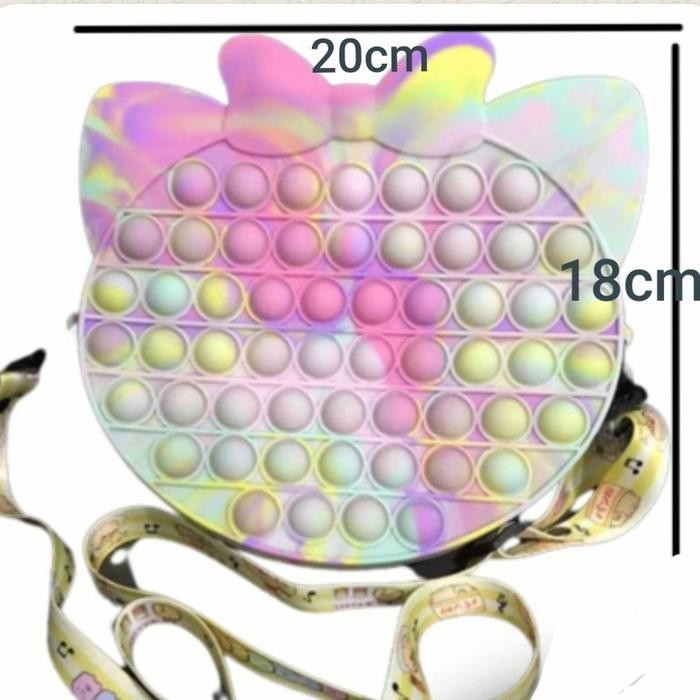 Tas Pop It Sling Bag Tie Dye Kitty Mickey Push Bubble Tiktok Tik Tok