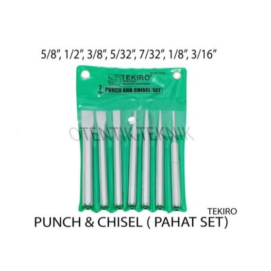 Terlaris Tekiro Pahat Bobok Dan Penitik Set 7Pcs - Pahat Set Tekiro 7 Pcs - Punch And Chisel