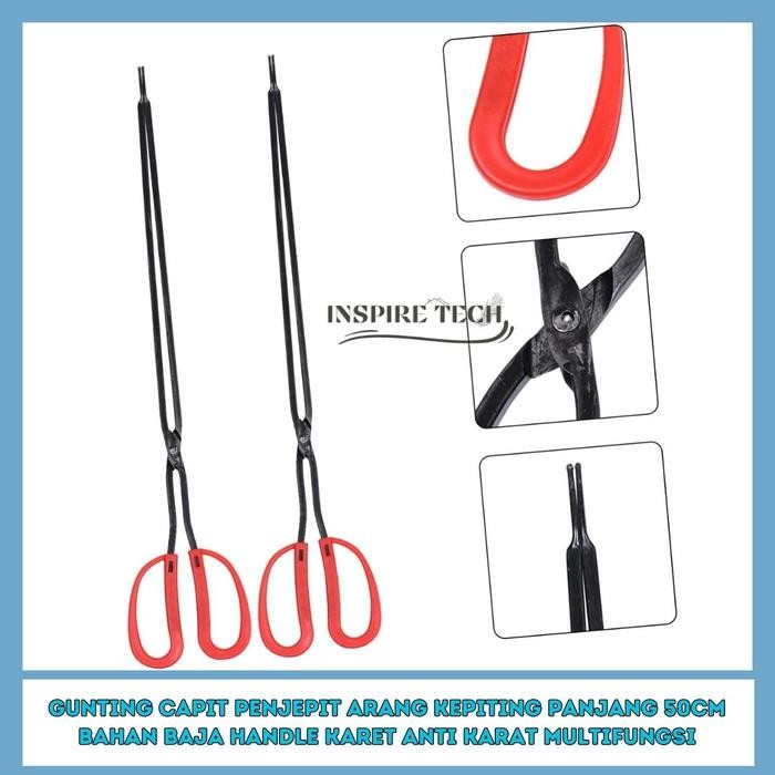 (Allthebest) Gunting Capit BBQ Jepitan Arang Multifungsi Capit Panjang 50CM