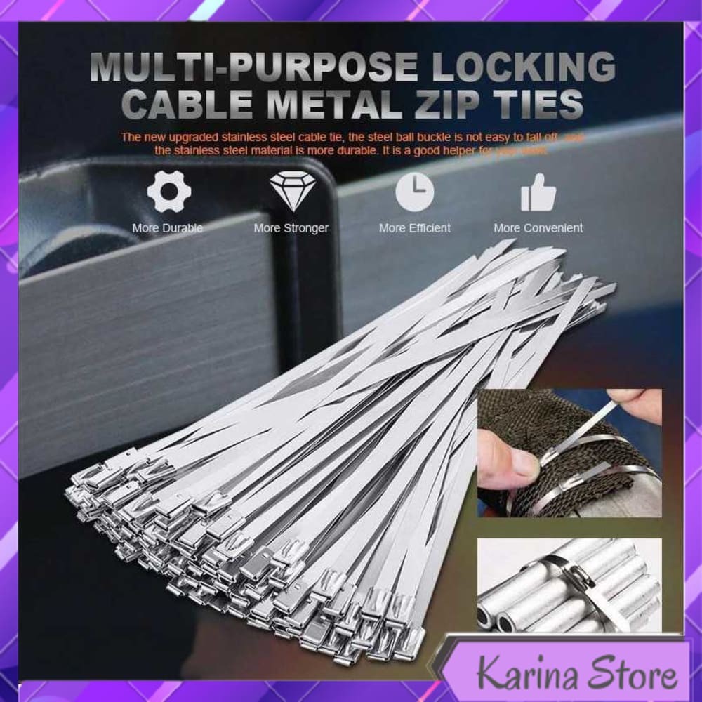 

KABEL TIES STAINLESS STEEL MULTIFUNCTIONAL 4.6X300MM 20 PCS - IF1