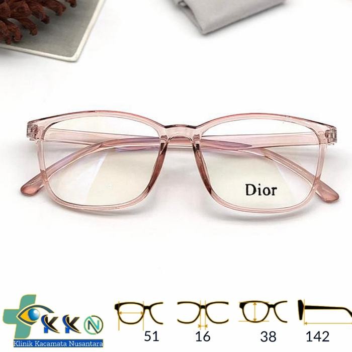 Kacamata Kotak Korea Transparan Lentur Free Lensa Anti Radiasi Minus,