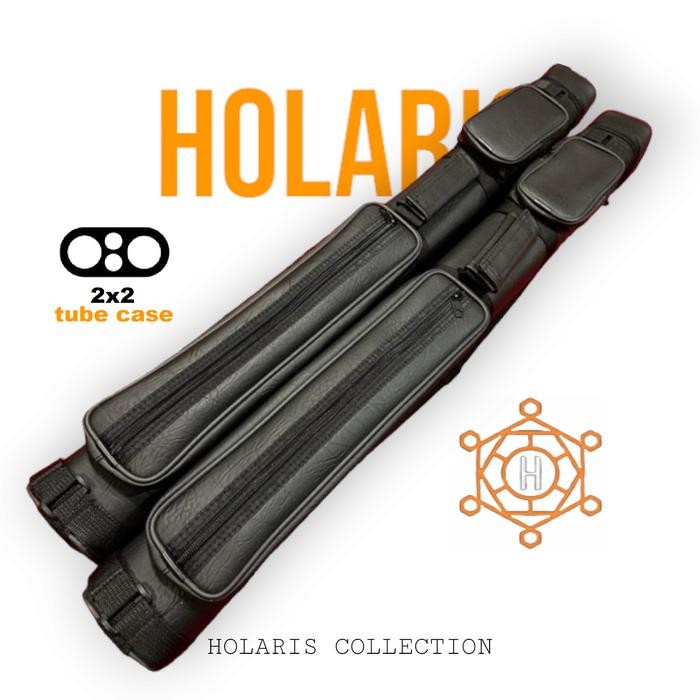 Tas Billiard Case Cue2X2 Hitam Tube Case