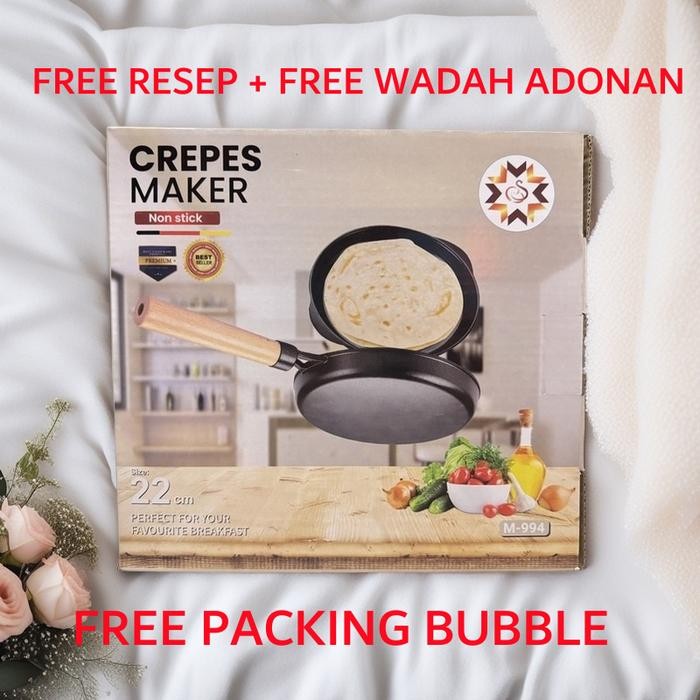 Crepe Maker - Cetakan Kulit Lumpia Risol Kue Crepes Galaxy Creper Teflon Teplon Panacook Anti