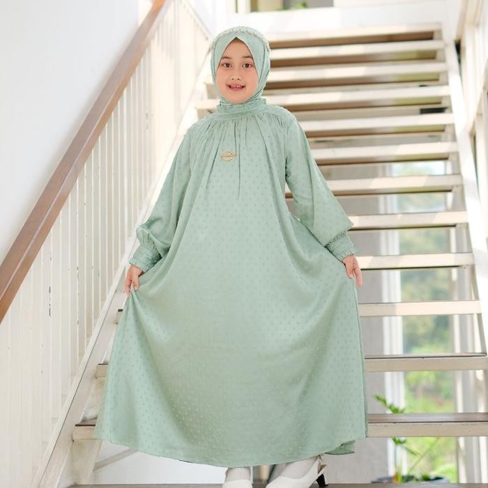 HWIH Thalita Dress Premium Dress Anak Muslim Premium Bahan Silk Premium