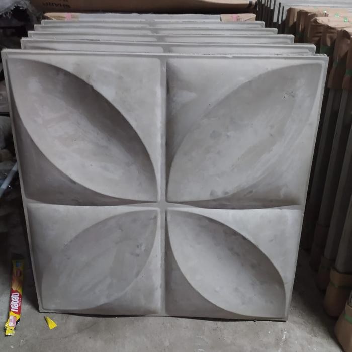 wall panel 3d beton motif flower 2