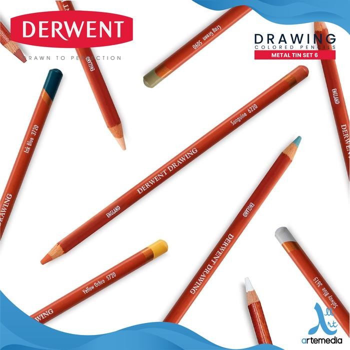 

Pensil Warna Derwent Drawing 6 Pencil Color Metal Tin Set