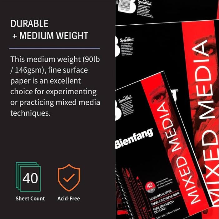 

Buku Sketsa Speedball Bienfang 9x12 inch Mix Media Wire Bound