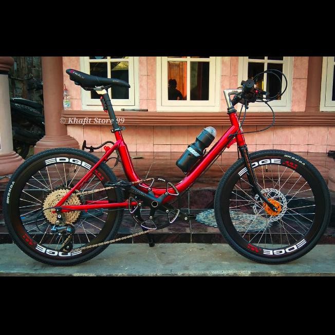 TERLARIS Sepeda Minion Bike Minitrek Japan Spek Sultan Warna Merah Siap Gowes READY STOCK