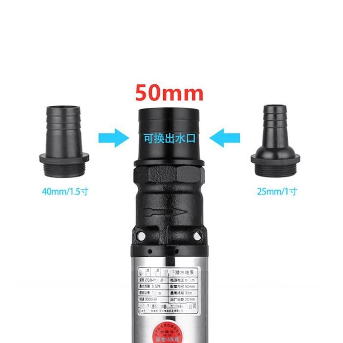 6m3/h 15M 12V 48V 60V 600W Pompa Air Tenaga Surya 250W Angkat Tinggi Pompa Sumur Dalam DC Pompa